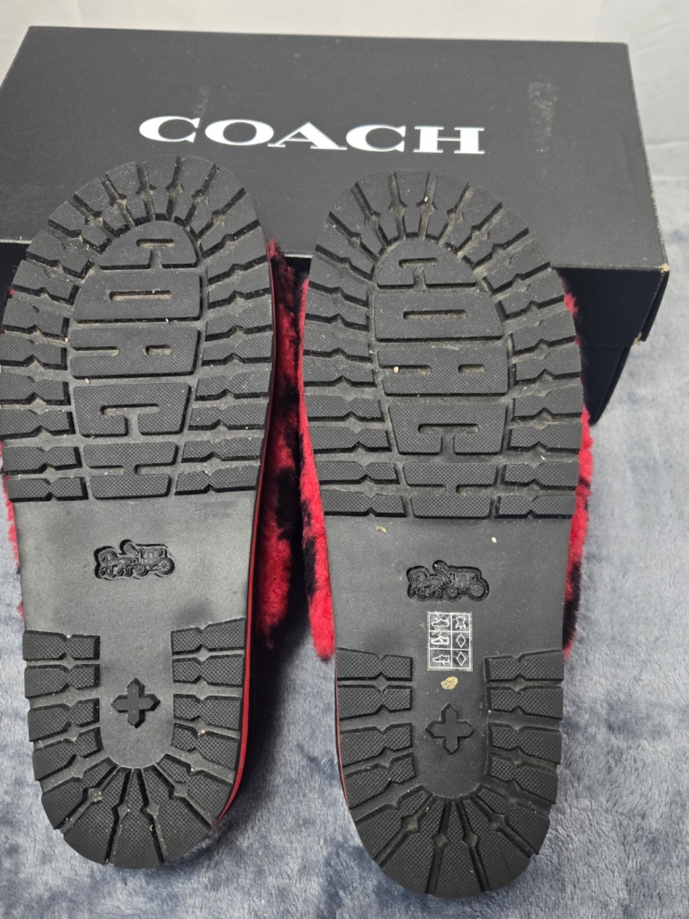 Coach Fur Slides with sneaker bottom - Picture 7 of 10